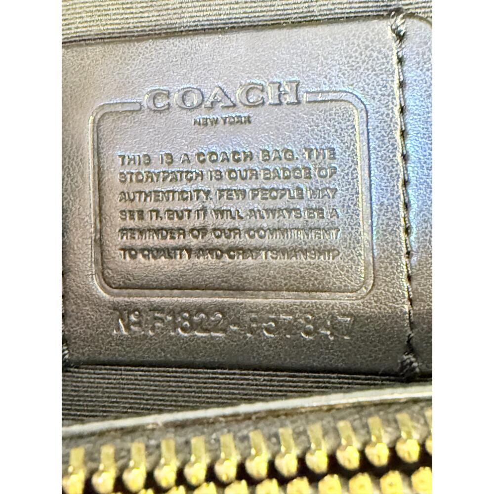 Coach Womens Black  Minetta Hardware Adjustable Strap Leather Crossbody Handbag - Picture 6 of 16